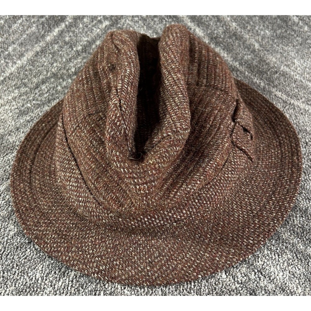 Vintage Millars Clifden Connemara Irish 100% Wool Red Tweed Bucket Hat Size ?